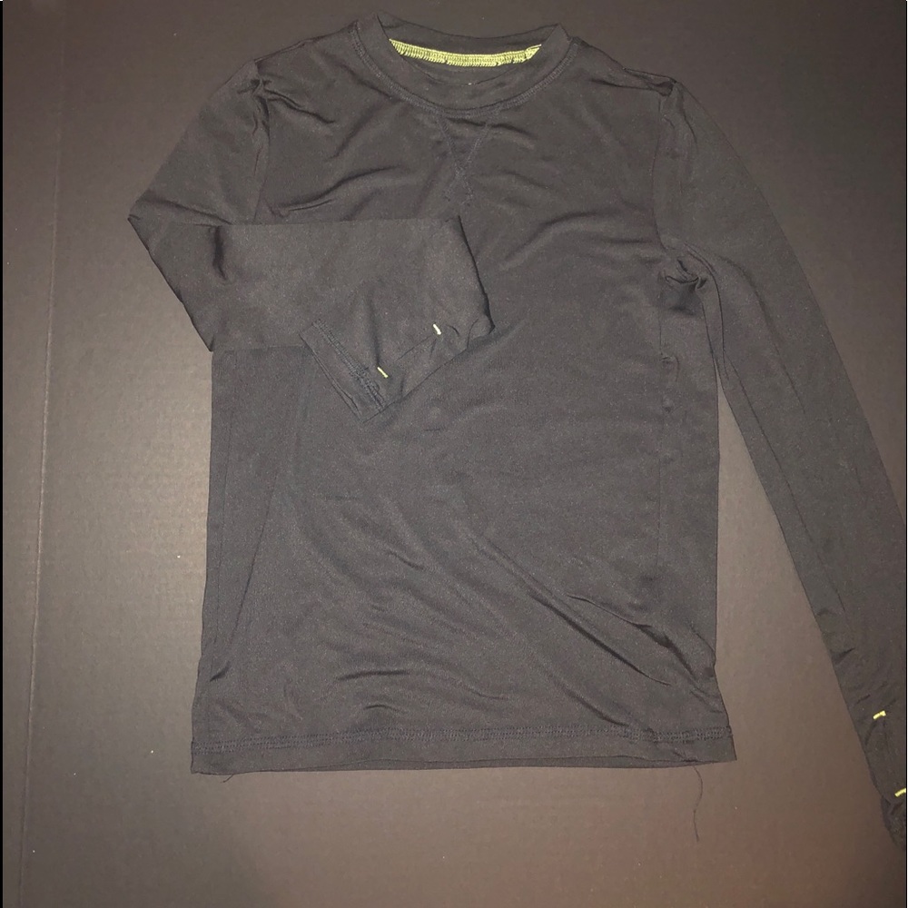 Boys Med Black long sleeve Climate Smart Shirt